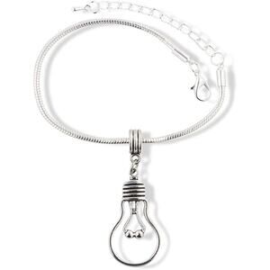 Light Bulb Charm Bracelet - Lightbulb Idea Charm